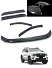Sunland Protective Plastics presents a Ford Everest Weathershields & Bonnet Protector & Headlight Protectors Bundle, featuring custom-moulded black accessories shown on a white SUV.