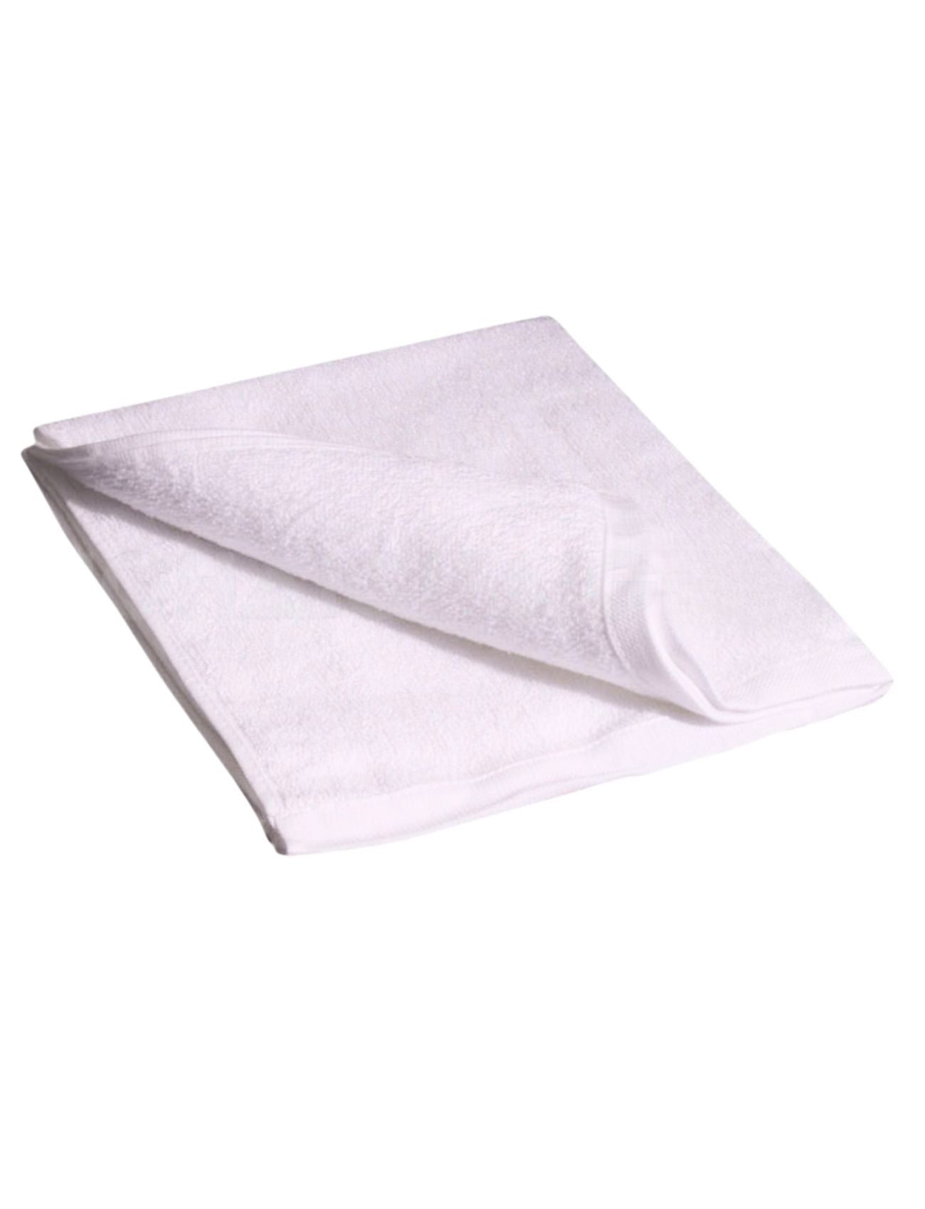 A neatly folded white Polishing Cloth by Sunland-Protection, with one corner flipped to reveal its soft, scratch-free texture. Perfect for luxury and practicality lovers, it protects clear coat finishes. Set against a plain white background, reminiscent of cotton polishing cloths.