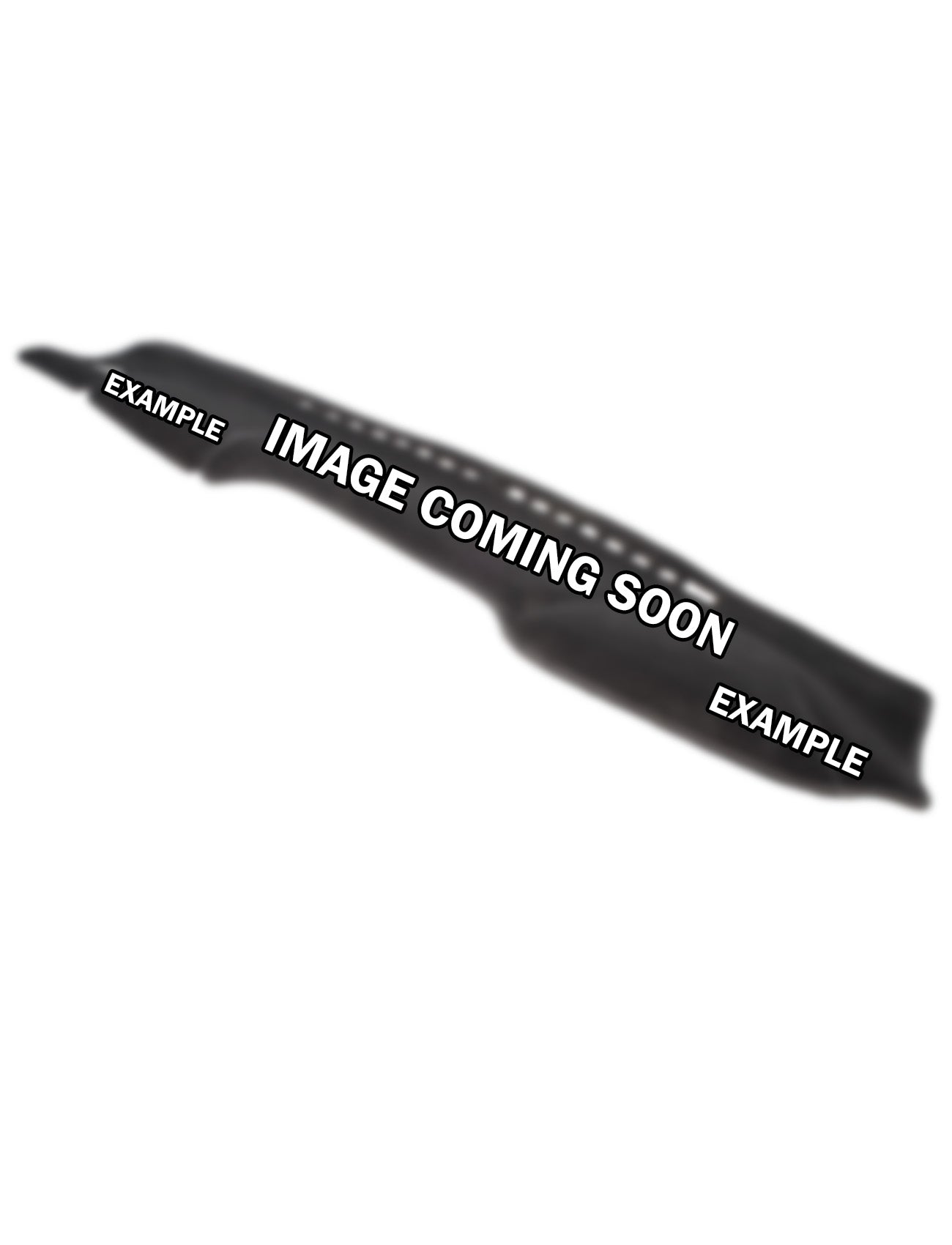 Blurred black object with "IMAGE COMING SOON" in bold white text and "EXAMPLE" on each end, set on a plain white background—perfect for presenting your Sunland-Protection Suzuki Jimny JB74 Dash Mat.