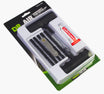 The Dr Air Tubeless Tyre Repair Kit 9pce is perfect for emergency puncture fixes, featuring a lubricant tube, T-handle tool, repair strips, and reamer in green and white packaging with clear sections for each item.