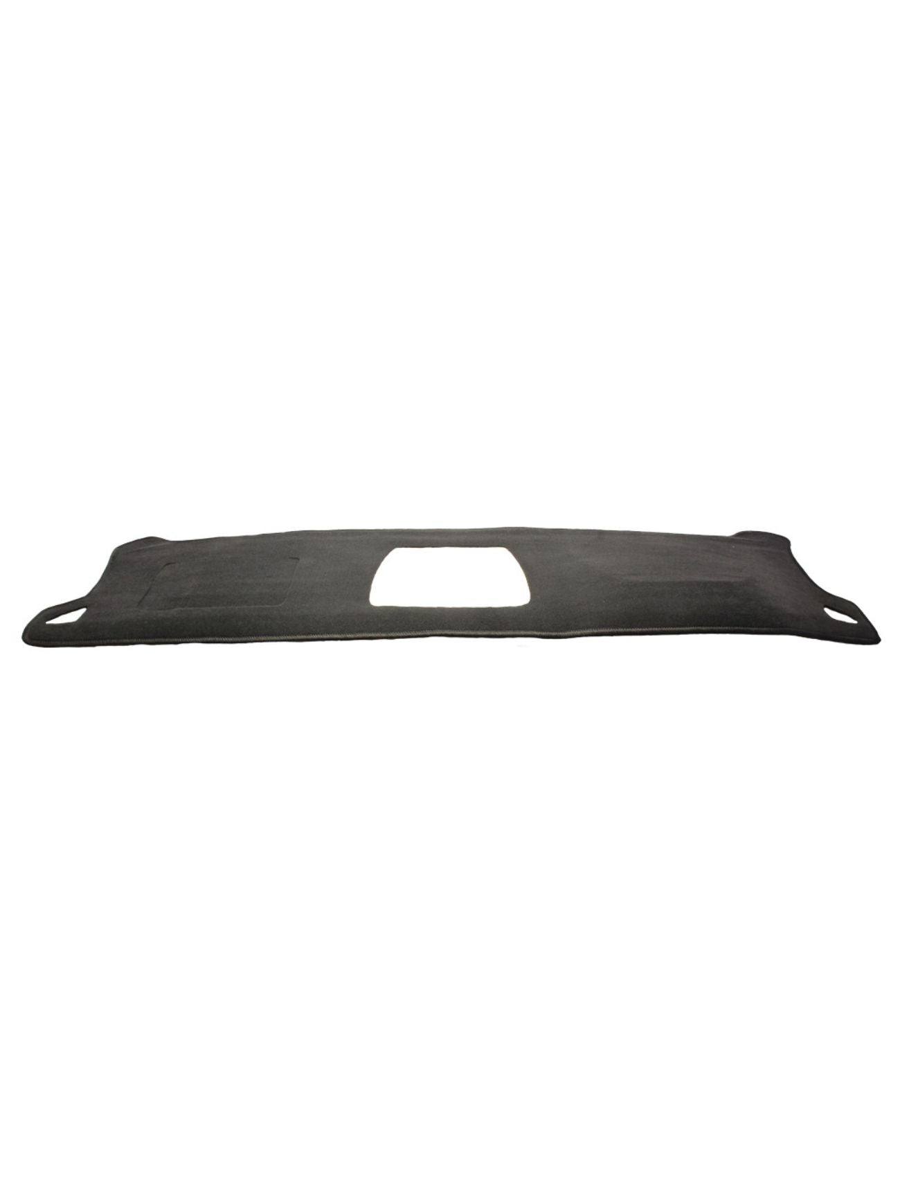 The Sunland-Protection Volkswagen NF Amarok Dash Mat, in dark gray, features vent and control cutouts, a soft textured air bag safe material for superior dashboard protection, and glare reduction.