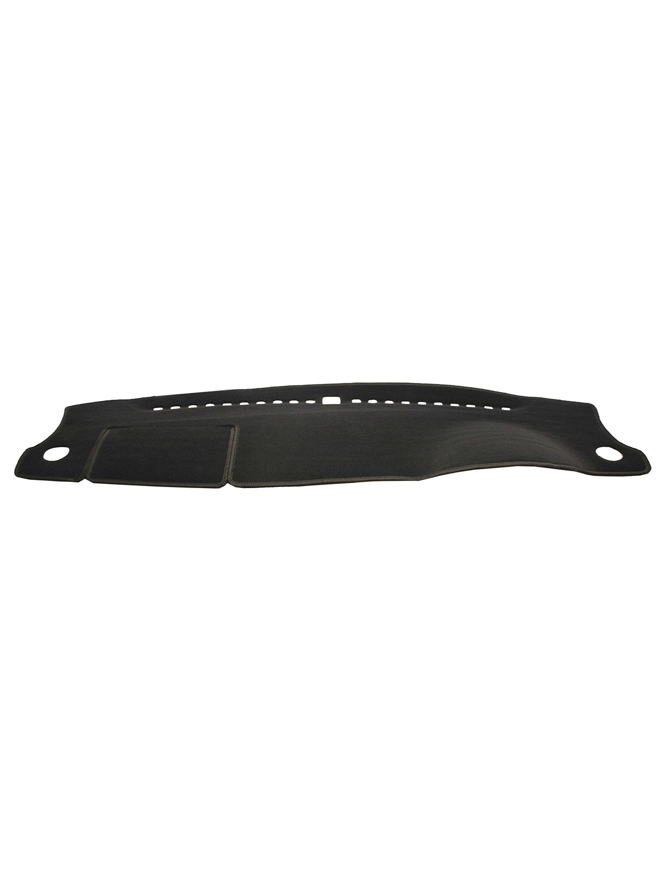 The Sunland-Protection Dash Mat Black, designed for Kia Stonic YB models from 10/2020 onwards, is perfect for maintaining vehicle coolness while driving. It is typically used to protect the dashboard from sun damage and reduce glare, featuring a cut-out section for air vents and holes for other dashboard components.