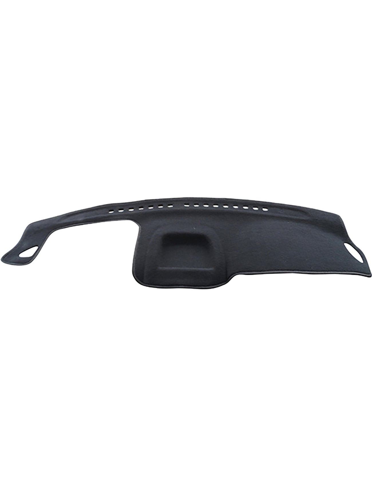 The Sunland-Protection Nissan Pulsar Dash Mat, in black, fits seamlessly over your vehicle's dashboard. It features air vent holes, offers glare reduction, protects against heat to keep the interior cool, and maintains the dashboard's pristine condition to preserve resale value.