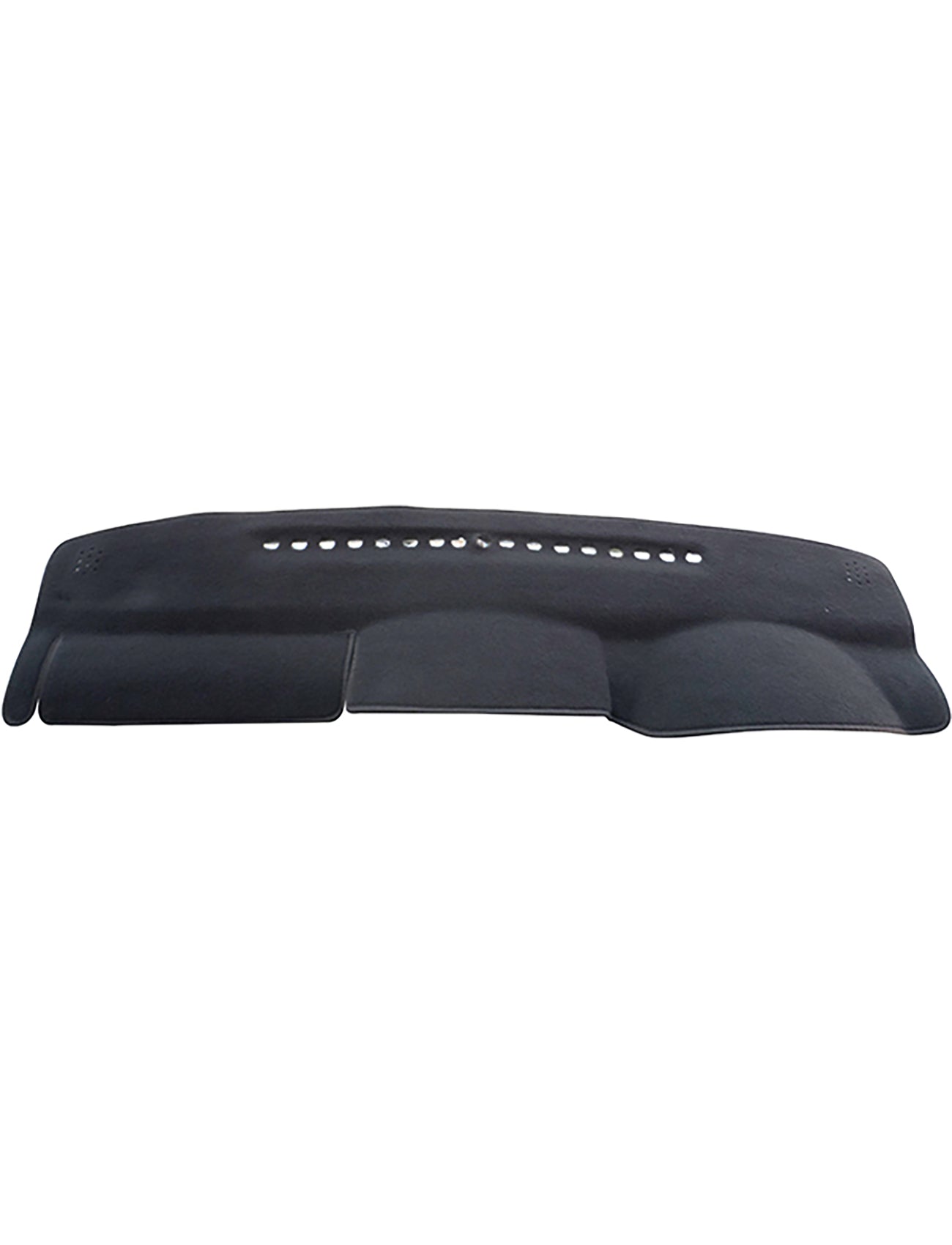 Sunland-Protection Nissan Pathfinder Dash Mat: Black fabric cover with air vent cutouts, designed to fit your dashboard while keeping the vehicle cool and protecting its resale value.