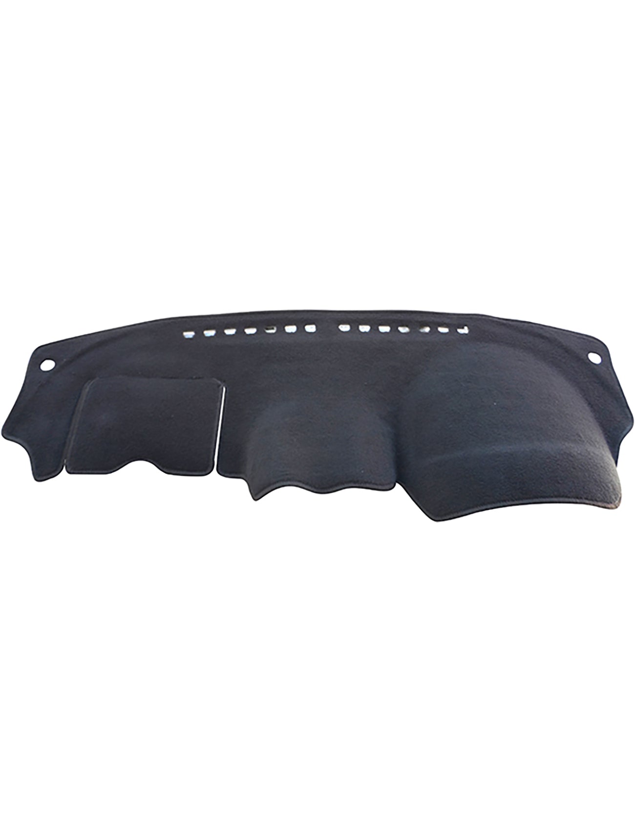 The Sunland-Protection Nissan Micra Dash Mat K13 is black with a contoured fit and precise cutouts for vents and instrument panels, shown on a white background.