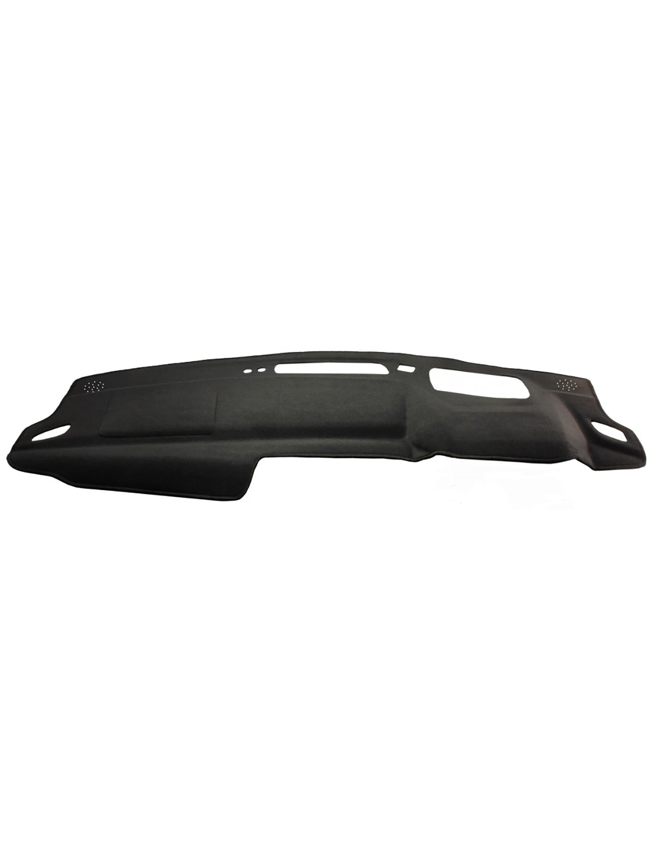 The Sunland-Protection Nissan X-Trail T33 (HUD) Dash Mat is a black cover with vent and control cutouts, designed to fit your dashboard, keep your vehicle cool, and remain air bag safe.