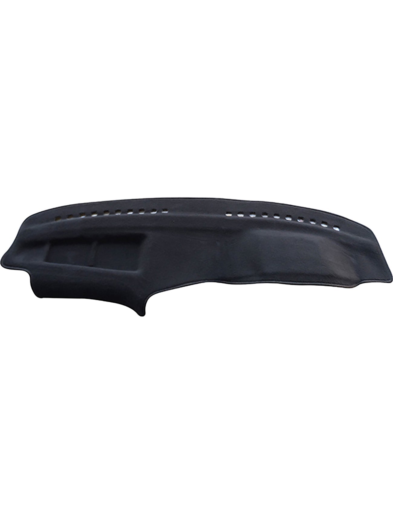 The Sunland-Protection BMW 3 Series Dash Mat (Part No. E101) is a black dashboard cover with air vent cutouts and tailored contours to keep your car cool and help maintain its resale value.