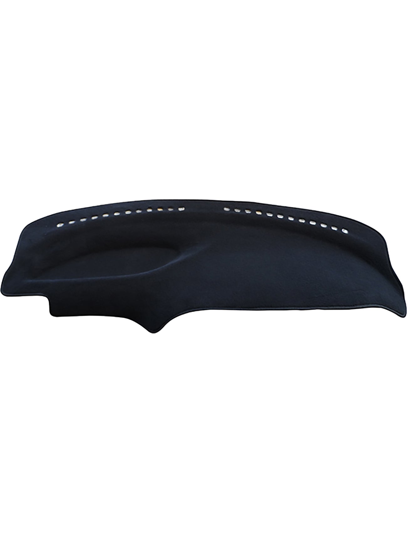 The Sunland-Protection Ford Mondeo HB/HC/HD/HE Dash Mat, featuring black contours and small perforations along one edge, offers a stylish Air Bag Safe design that fits over dashboards for protection and elegance in vehicle interiors.