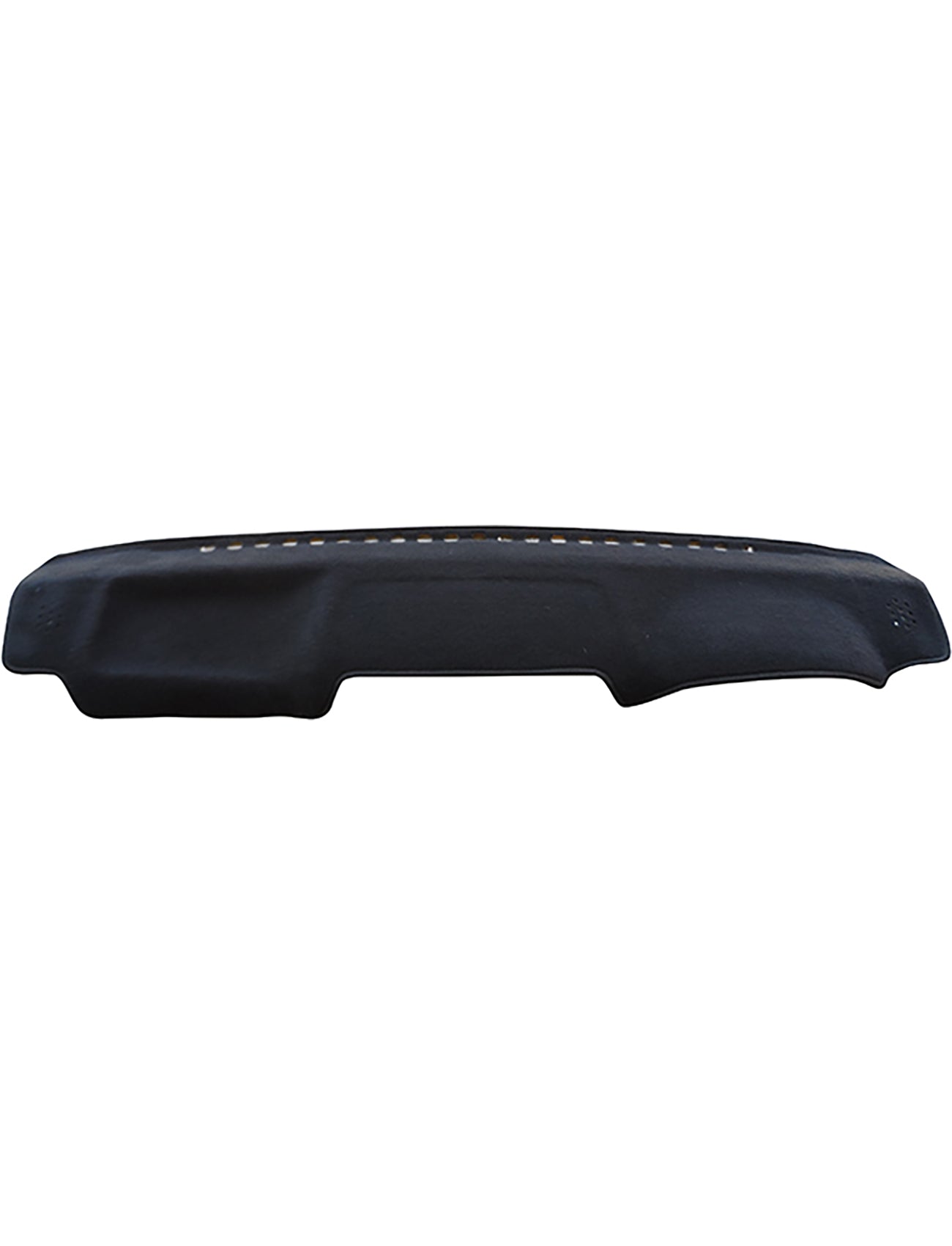 The Ford Econovan Dash Mat by Sunland-Protection is a sleek, smooth-textured cover that fits your dashboard with precise cutouts and vents, offering protection, reducing glare, and ensuring airbag safety.