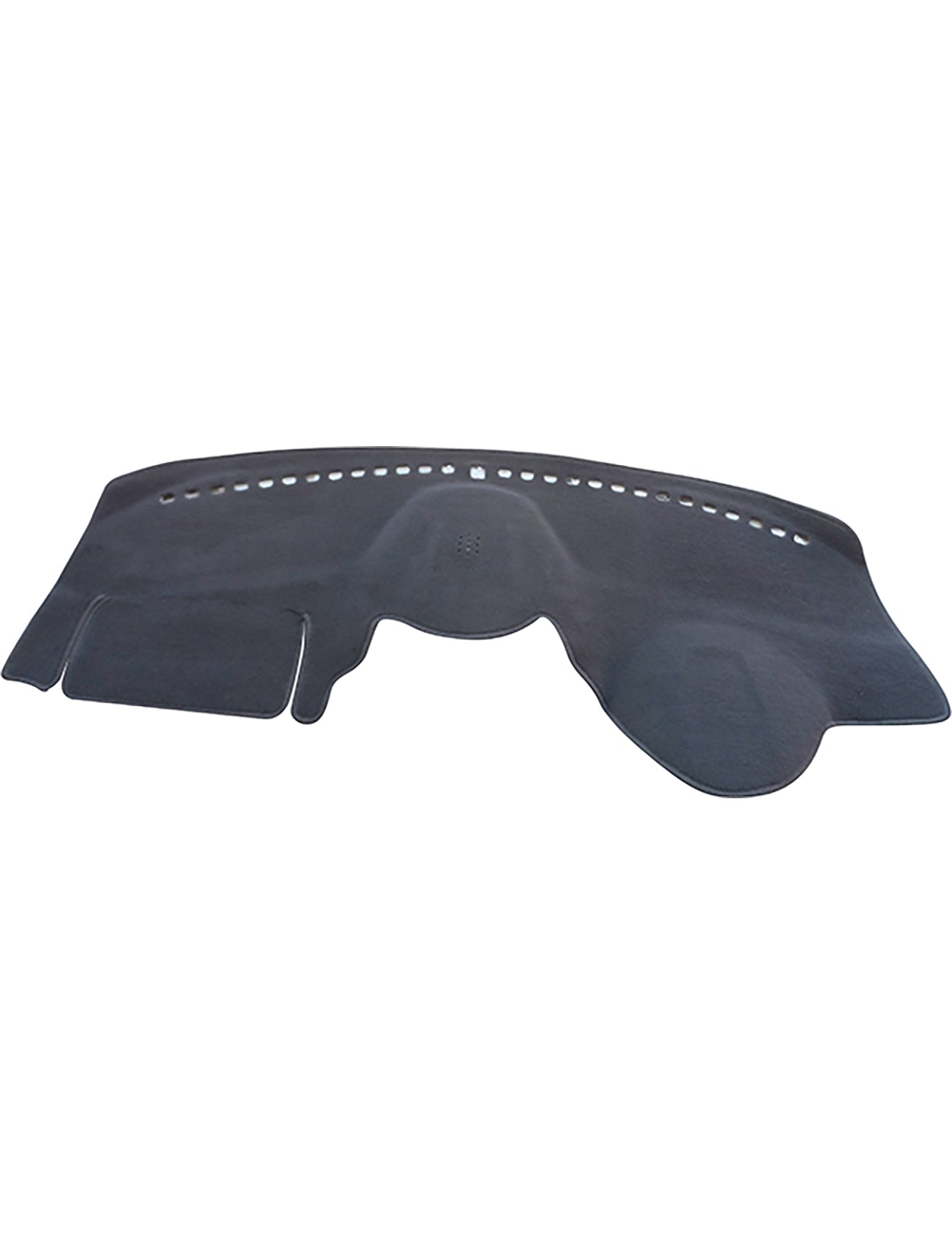 The Sunland-Protection Ford Kuga Dash Mat is a contoured black dash cover with perforated holes for ventilation and vent cutouts, designed with soft fabric to maintain vehicle coolness and enhance resale value by elegantly covering the dashboard.