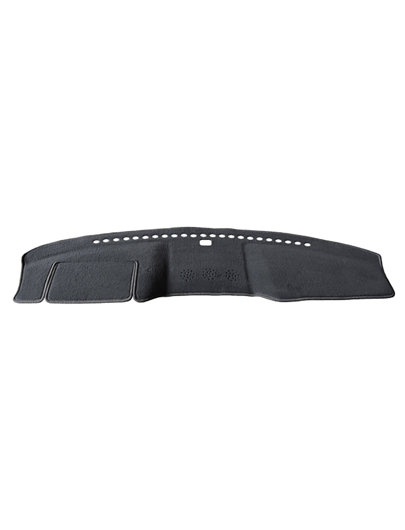 The Sunland-Protection Ford Mustang FM/FN Dash Mat reduces glare, fits snugly, and has vent/control cutouts. It features speaker perforations, a textured anti-slip surface, and an Air Bag Safe design for safe functionality.
