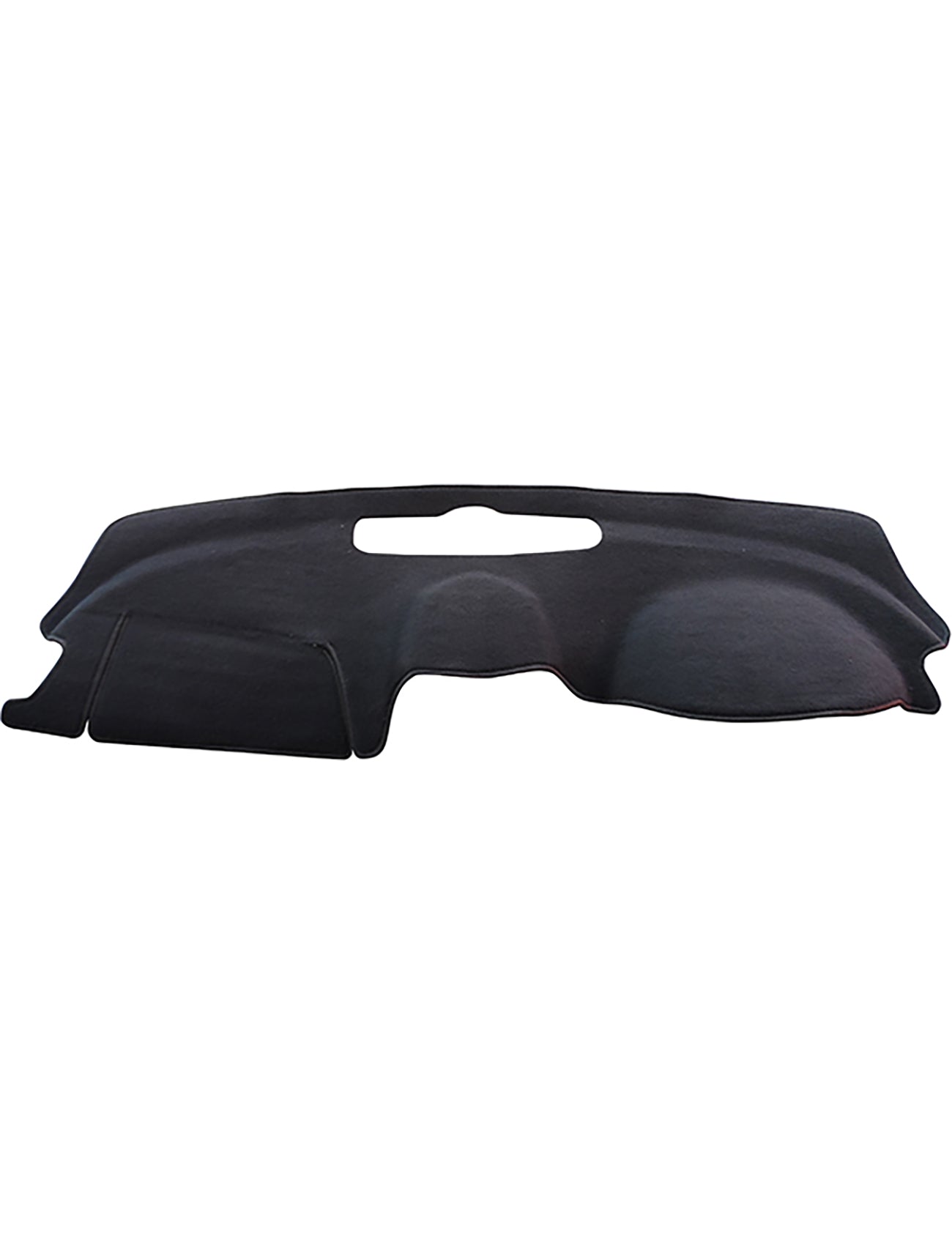 The Sunland-Protection Ford FPV Dash Mat FG is a black Aussie-made dashboard cover with custom contours and a cutout, designed for optimal fit and superior protection against sun damage and dust.