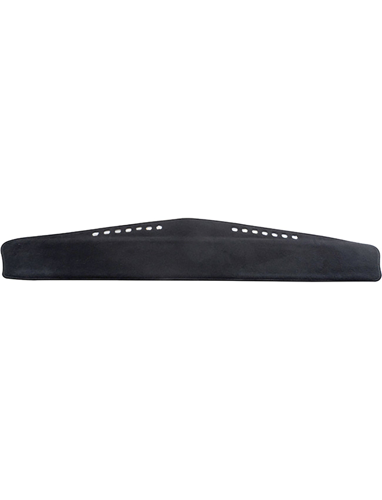The Sunland-Protection Holden Statesman Dash Mat HQ is a black, rectangular dash cover with a curved shape and small ventilation holes, designed to fit perfectly on your Holden Statesman.