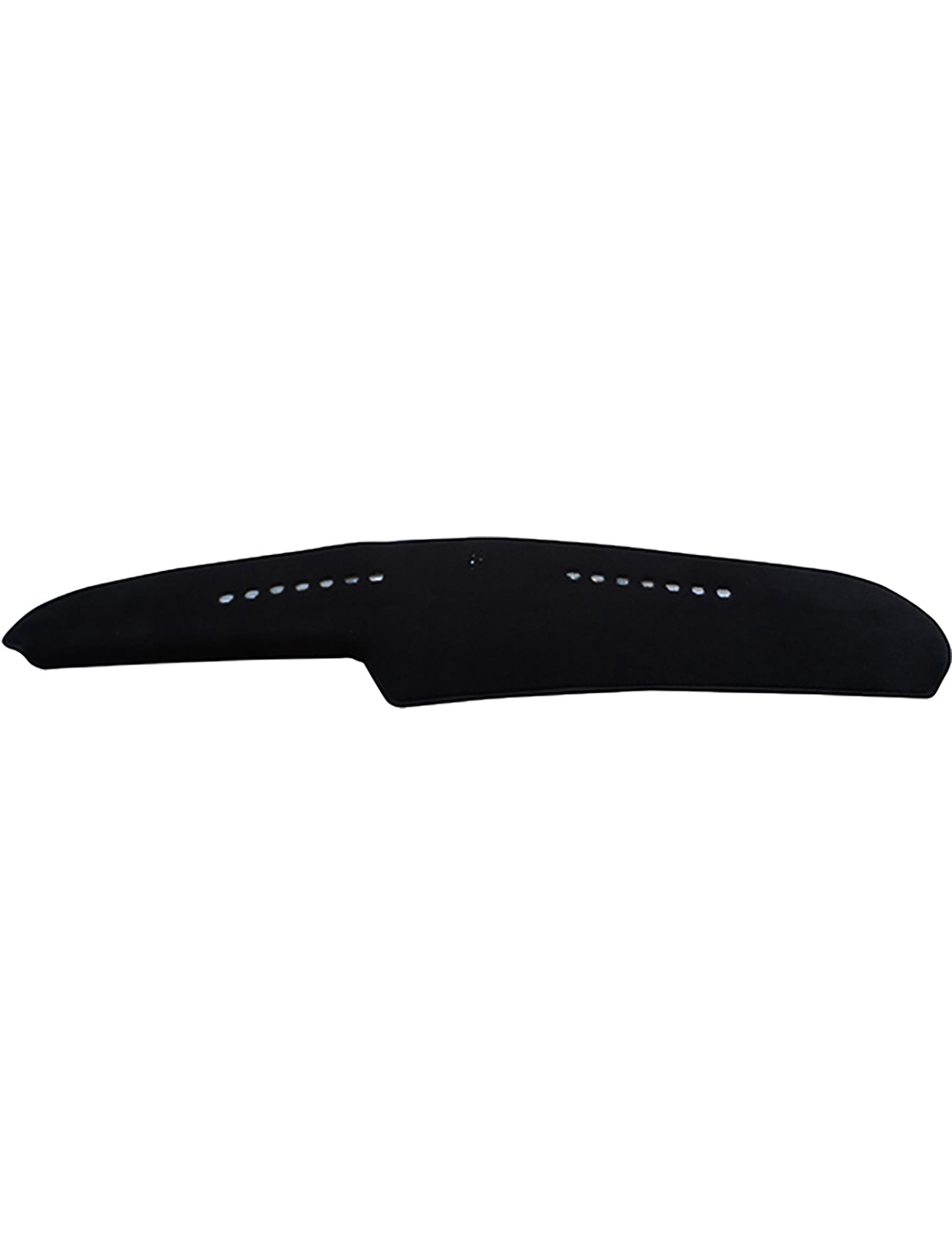 The Sunland-Protection Dash Mat Black, tailored for Holden Statesman HJ/HX/HZ 11/1974-04/1980 models including Caprice (G1201), is hand-crafted in Australia with a contoured shape and numerous small ventilation holes along the top edge for effective glare reduction.
