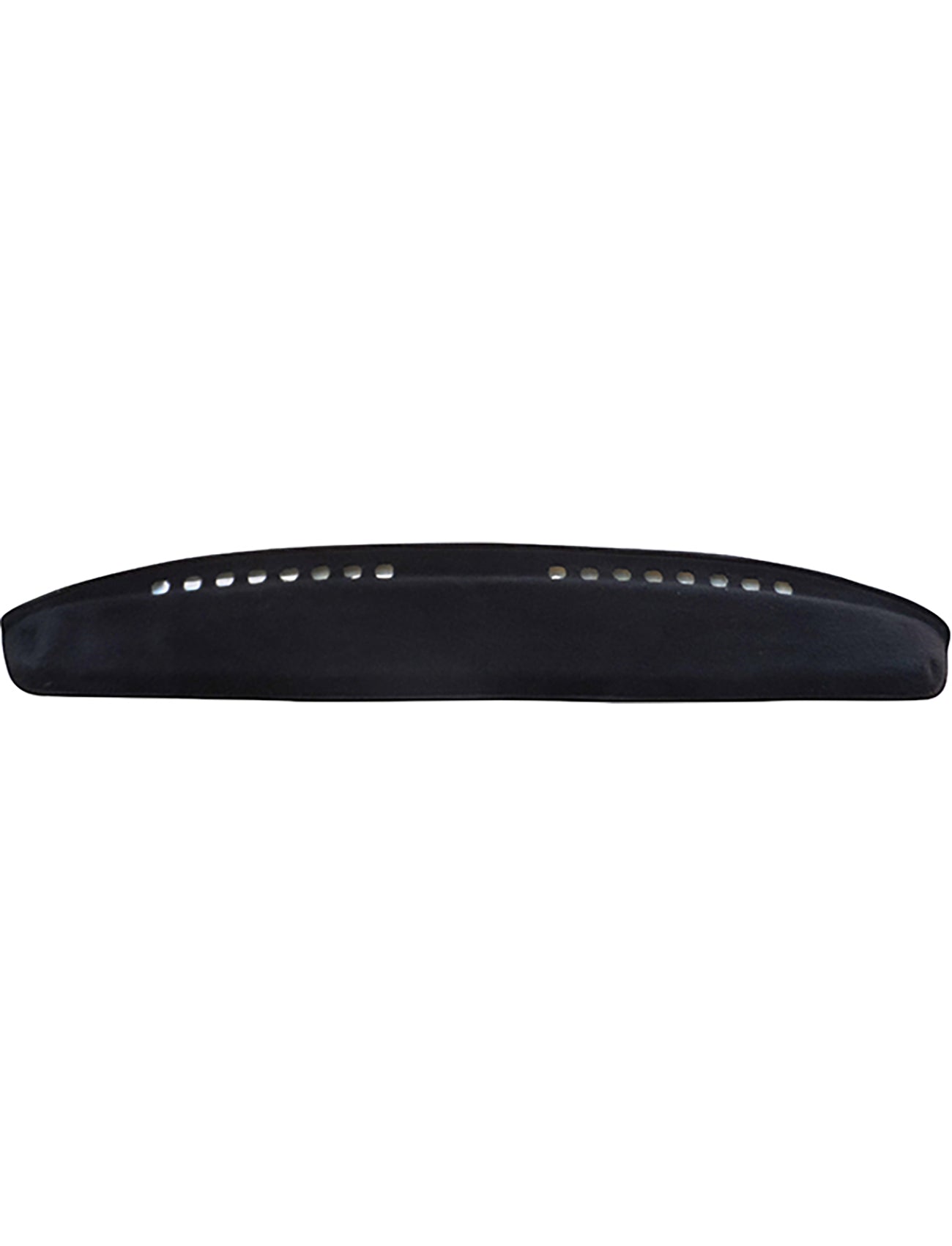 A Holden Torana Dash Mat by Sunland-Protection, in black, features a row of small, evenly spaced openings along the top to effortlessly safeguard your vehicle's interior and protect its resale value.