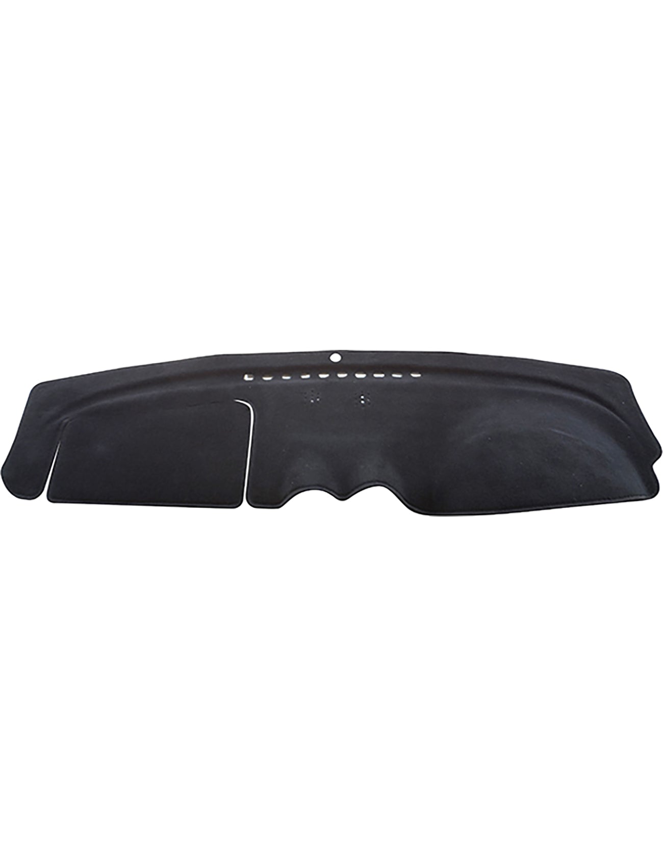 The Sunland-Protection Holden Utility VE2 Dash Mat is a black, smooth-finish cover with tailored contours and vent openings, designed to protect your Holdens Ute dashboard, reduce glare, and enhance interior appearance.