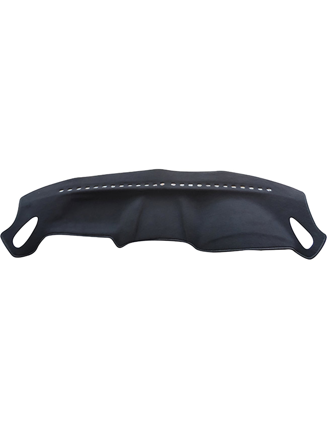 A black face mask with ear loops and a nose bridge, designed for protection. Reminiscent of the Sunland Dash Mat for Hyundai Santa FE SM GL/GLS, it has small ventilation holes for breathability, ensuring comfort and air bag safety during extended use.