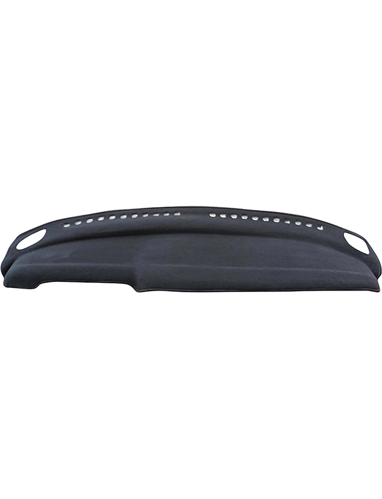 The Sunland-Protection Mitsubishi Triton MK Dash Mat is a black fabric dash mat with air vent and sensor cutouts, designed to protect your dashboard and reduce glare.