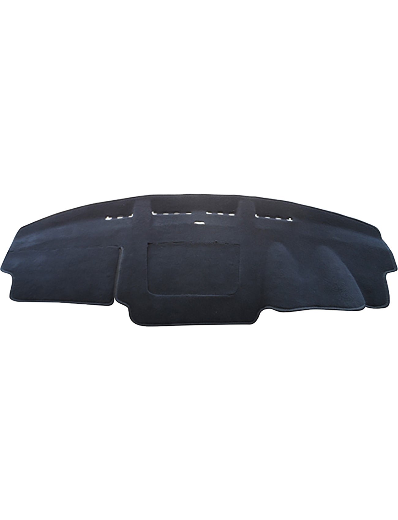 The Sunland-Protection Mitsubishi Outlander Dash Mat, viewed from above against a white background, is precisely designed with cutouts to fit your car's contours. This essential accessory helps keep your vehicle cool and protects its resale value.