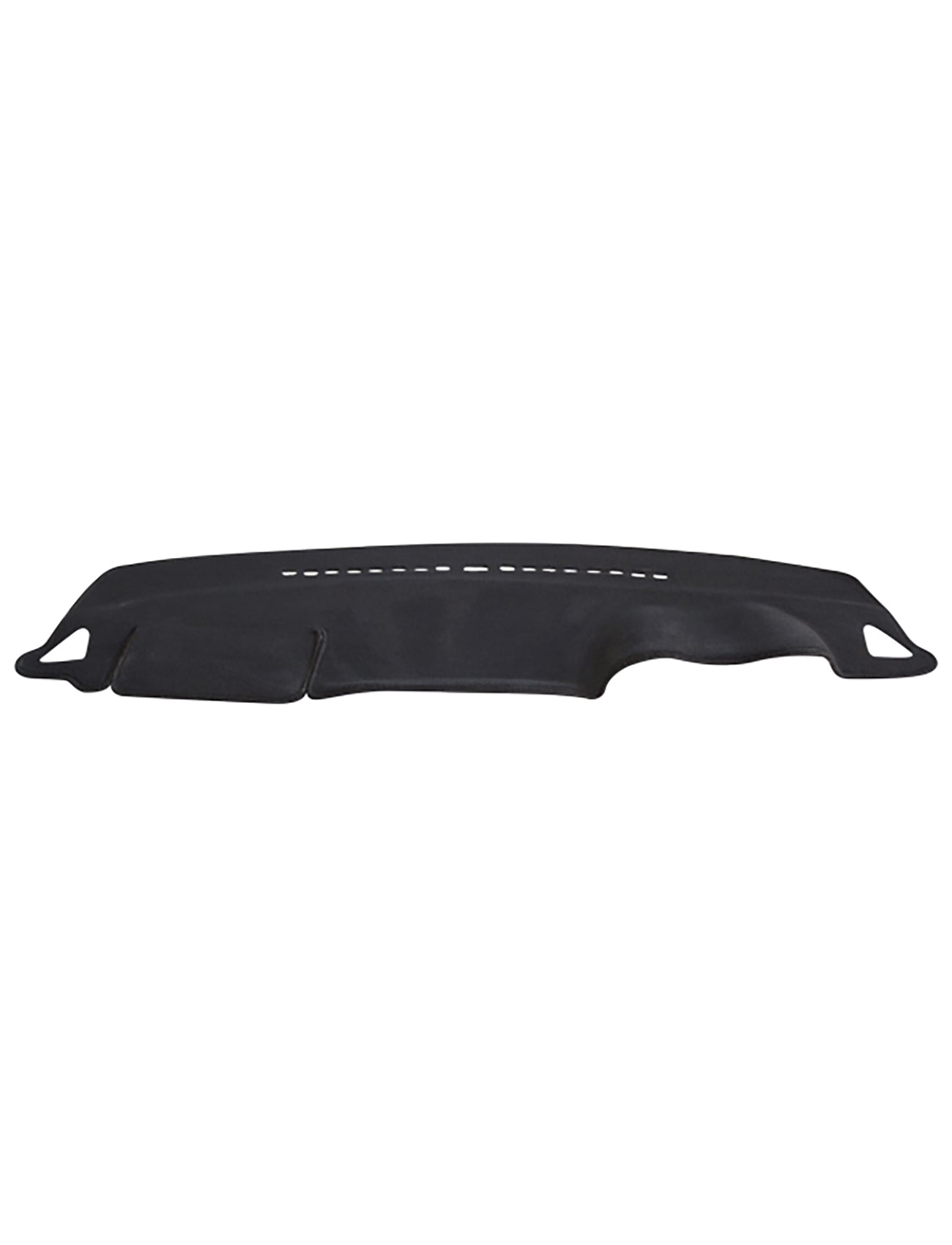 The Sunland-Protection Mitsubishi Lancer Dash Mat is a black, curved dashboard cover with vent cutouts and side contours. It fits seamlessly over your dashboard to keep your vehicle cool and protect its resale value.