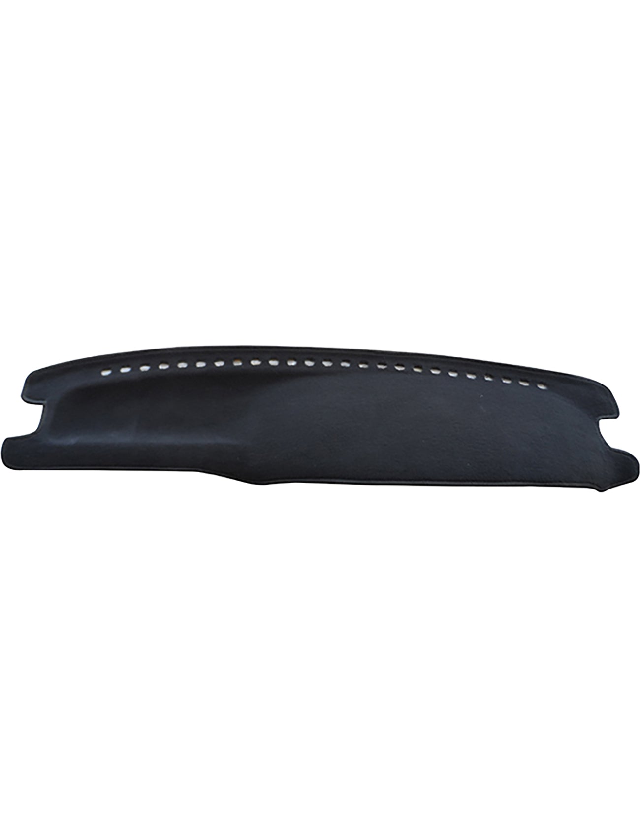 The Sunland-Protection Dash Mat Black for Toyota Corolla AE95A/AE92 02/1988-08/1994 All Models - T3201 is a sleek dashboard cover that fits perfectly over the top of your vehicle's dashboard. It features a series of vent holes along the upper edge and not only adds style but also helps preserve the resale value by preventing sun damage.