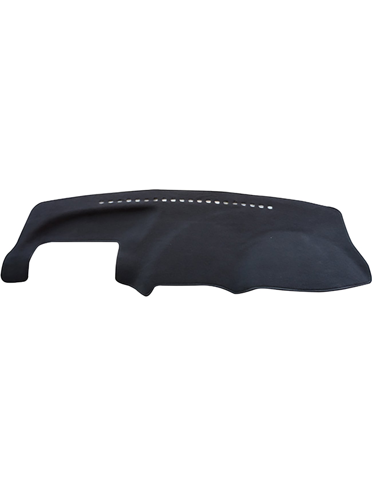 The Sunland-Protection Toyota Hi-Ace Dash Mat is a black dashboard cover with vent holes and feature cutouts, designed to protect and enhance style while helping to keep your vehicle cool.