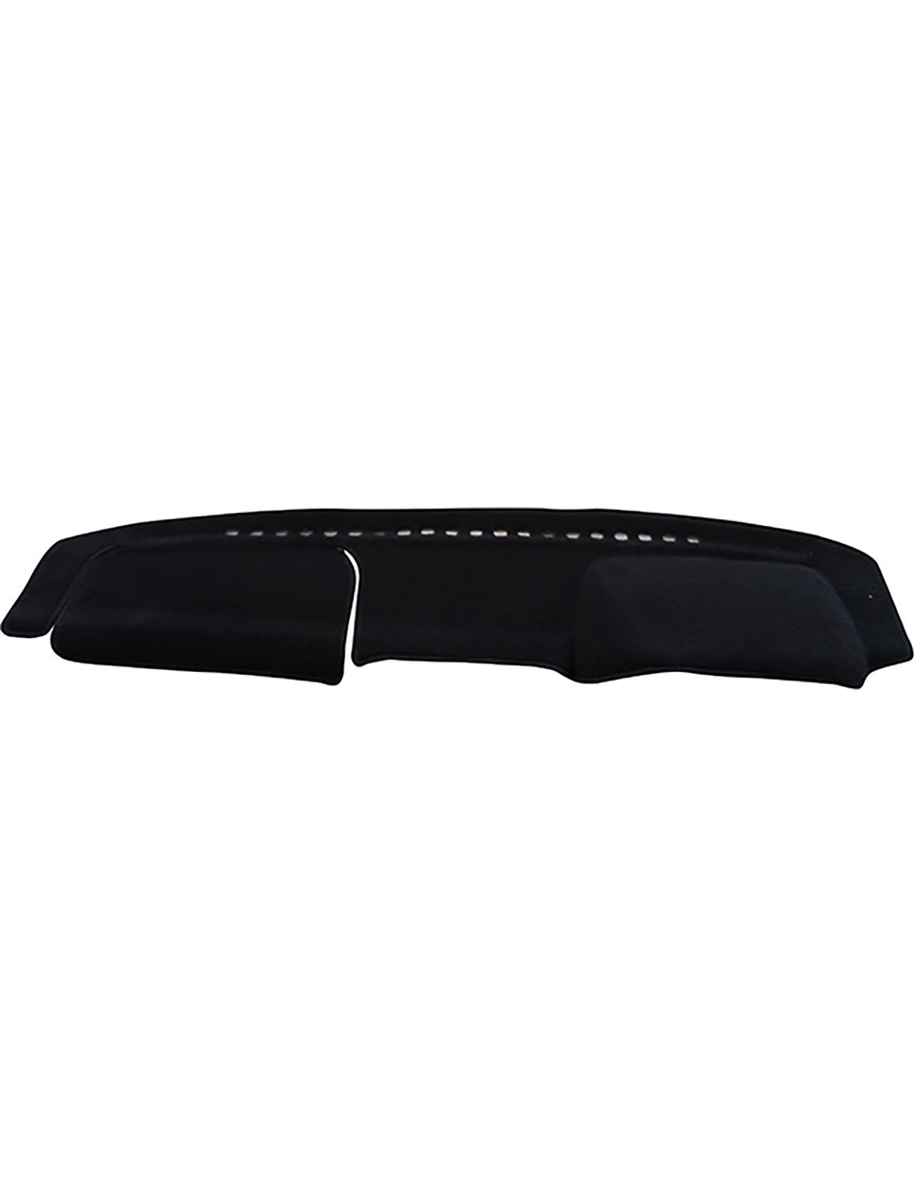 The Sunland-Protection Toyota Prado Dash Mat 95 Series is a black, contoured dashboard cover with cutouts, designed to fit your vehicle for added protection and style.