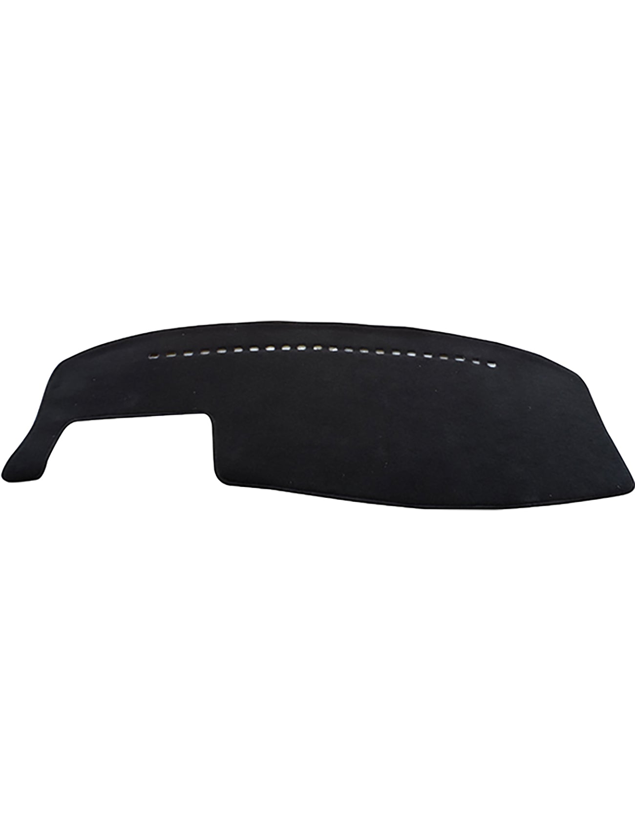 The Sunland Dash Mat in black, specifically designed for Toyota Town Ace KR42R/4D models from 02/1997 to 02/2003, is showcased on a white background. Produced by Sunland-Protection, this contoured cover features small ventilation slots and offers airbag-safe sun protection to help maintain a cool and shielded dashboard interior.