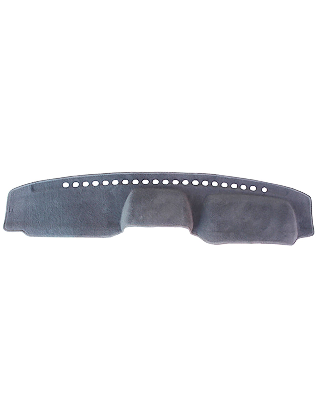 The Sunland Dash Mat in Charcoal, designed for the Toyota Prado 90/95 Series (07/1996-02/2003 models) with a dash-mounted inclinometer and without a passenger airbag, is crafted by Sunland-Protection to protect vehicle interiors and reduce dashboard glare.