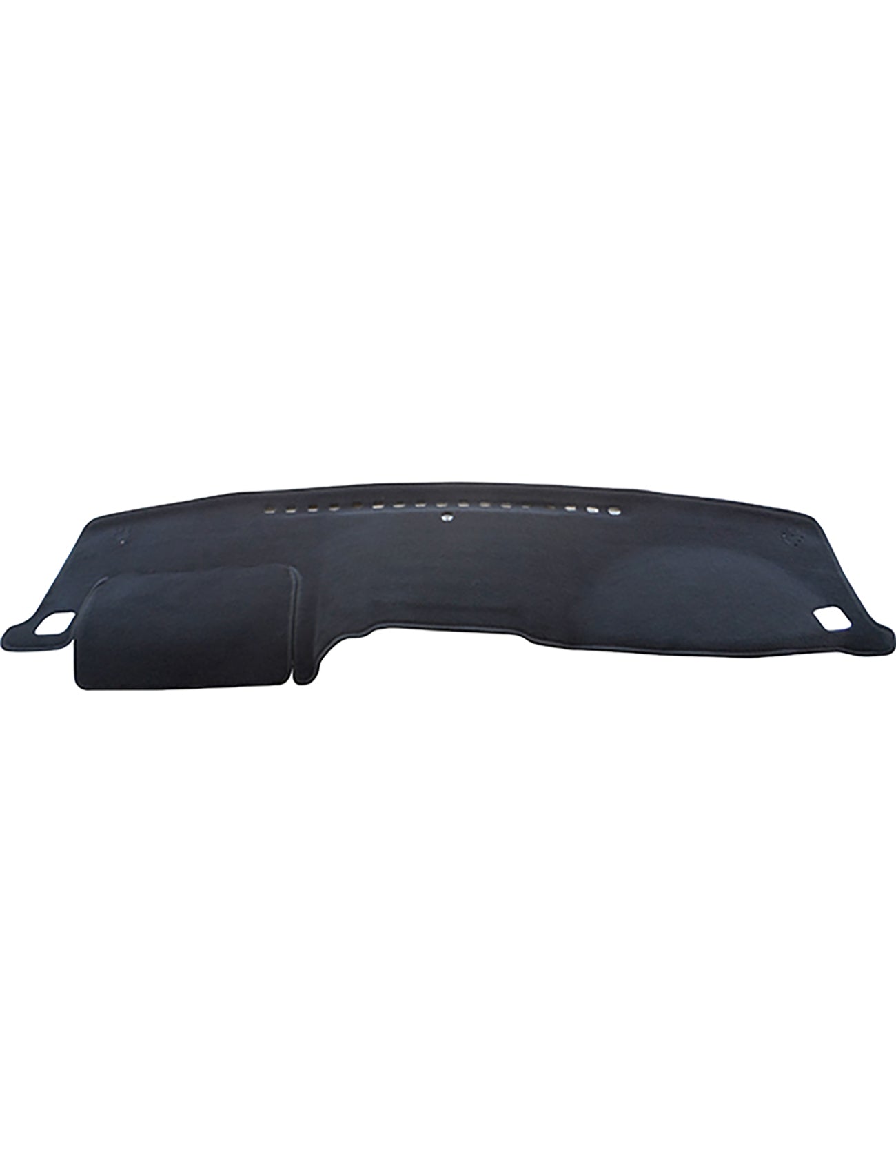 The Sunland-Protection Dash Mat, specifically designed for the Toyota Landcruiser 200 Series VDJ200Rd GX models from 11/2015 to 07/2021, is a black dashboard cover that features precise cutouts for air vents and controls. It offers protection against sun damage, reduces glare, and helps maintain your vehicle’s resale value.