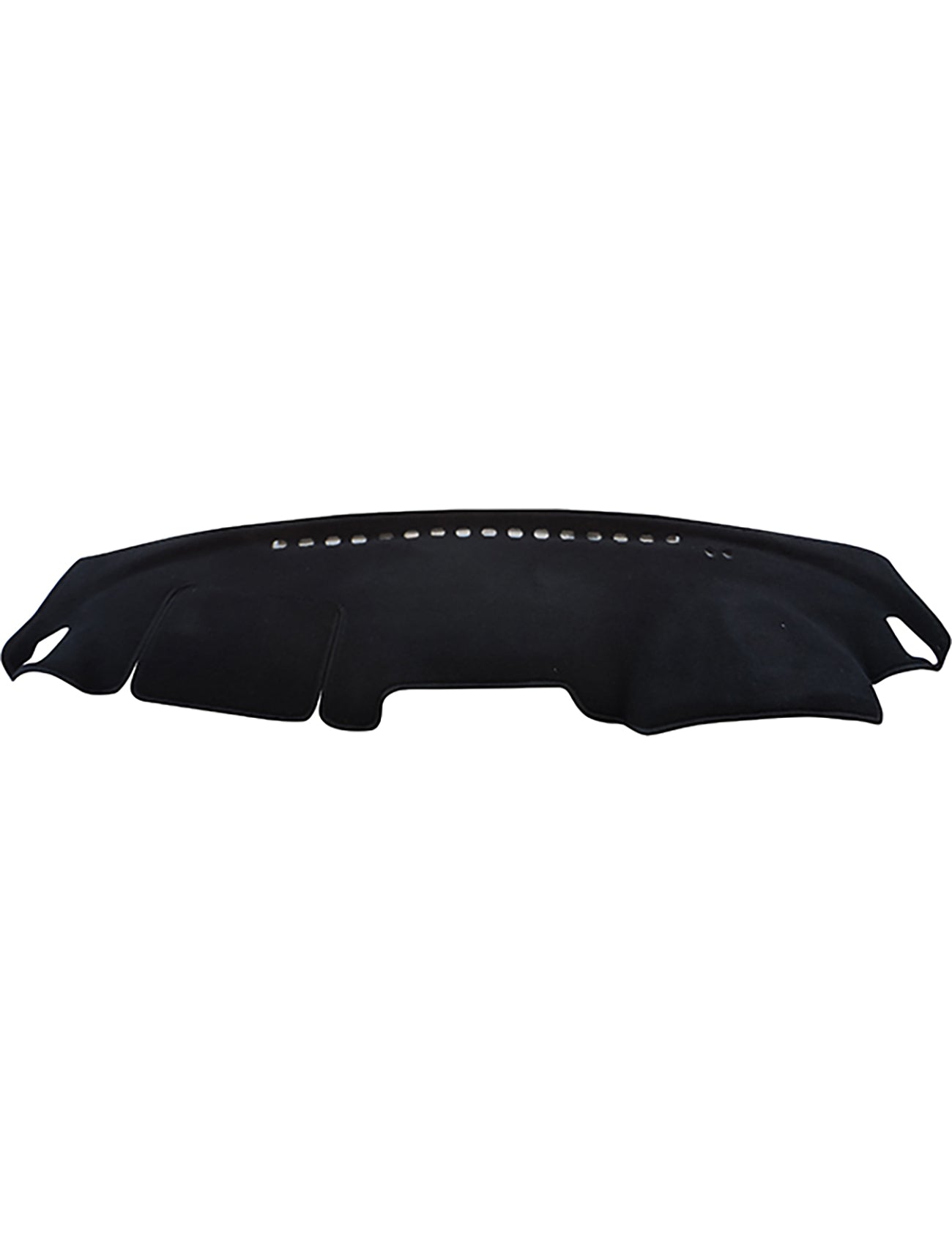 The Sunland Dash Mat Black Suits Toyota RAV4 ACA33R Series 02/2006-12/2012 All Models - T9101 by Sunland-Protection is expertly crafted to maintain your vehicle's resale value. It features custom cutouts and a series of circular ventilation holes to ensure a cooler interior. This dash mat is made from soft fabric and tailored precisely to fit specific vehicle models, providing a blend of style and functionality.