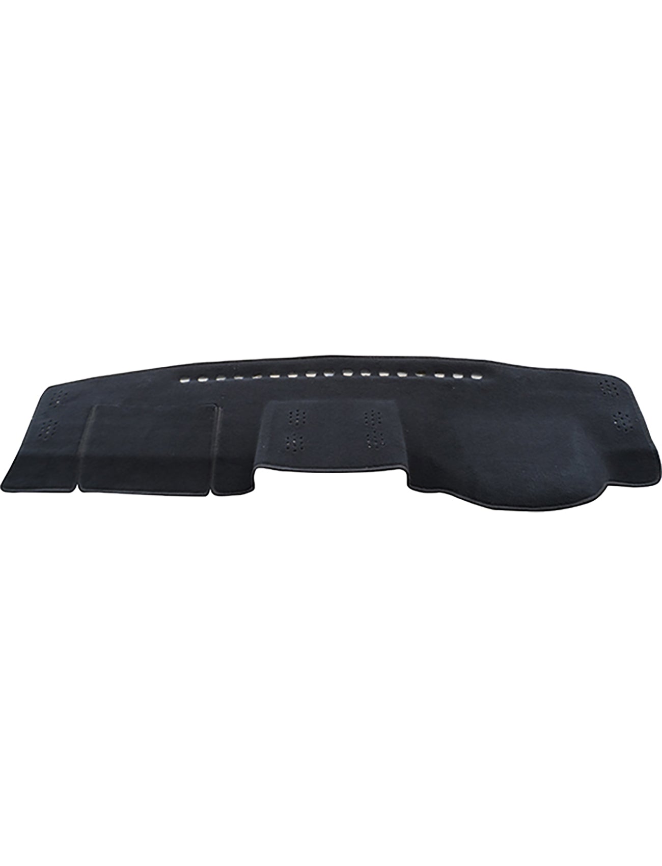 The Sunland-Protection Toyota Prado Dash Mat is a stylish black cover with precise cutouts for vents and controls, fitting seamlessly over your dashboard to protect from sun damage, reduce glare, maintain a cool interior, and safeguard your vehicle's resale value.