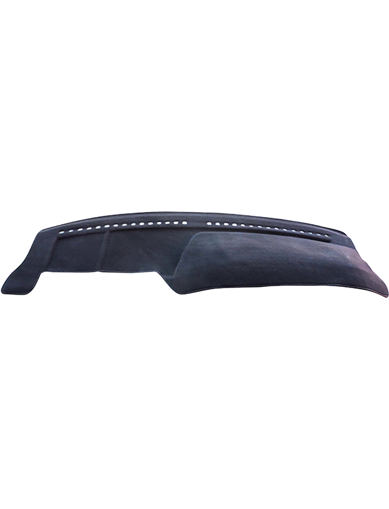 The Sunland-Protection Dash Mat, designed for all models of the Mercedes Benz Sprinter 312D from 08/1998 to 05/2000, features a sleek black finish with a grooved pattern along the top edge. It enhances your car's interior while being airbag safe.