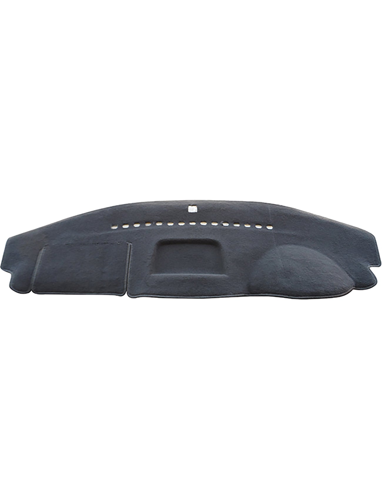 The Sunland-Protection Volkswagen Tiguan Dash Mat protects resale value with its contoured design for gray dashboards. It has a rectangular speaker cutout and left air vent, plus a central cluster of round air vent holes to keep your vehicle cool.