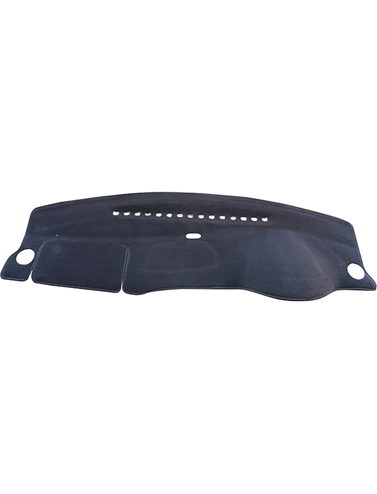 The Sunland-Protection Volkswagen Jetta Dash Mat is a black car dashboard cover featuring vent cutouts, tailored contours, and precise holes for vehicle features. This practical design helps preserve your dashboard's condition and protects its resale value.