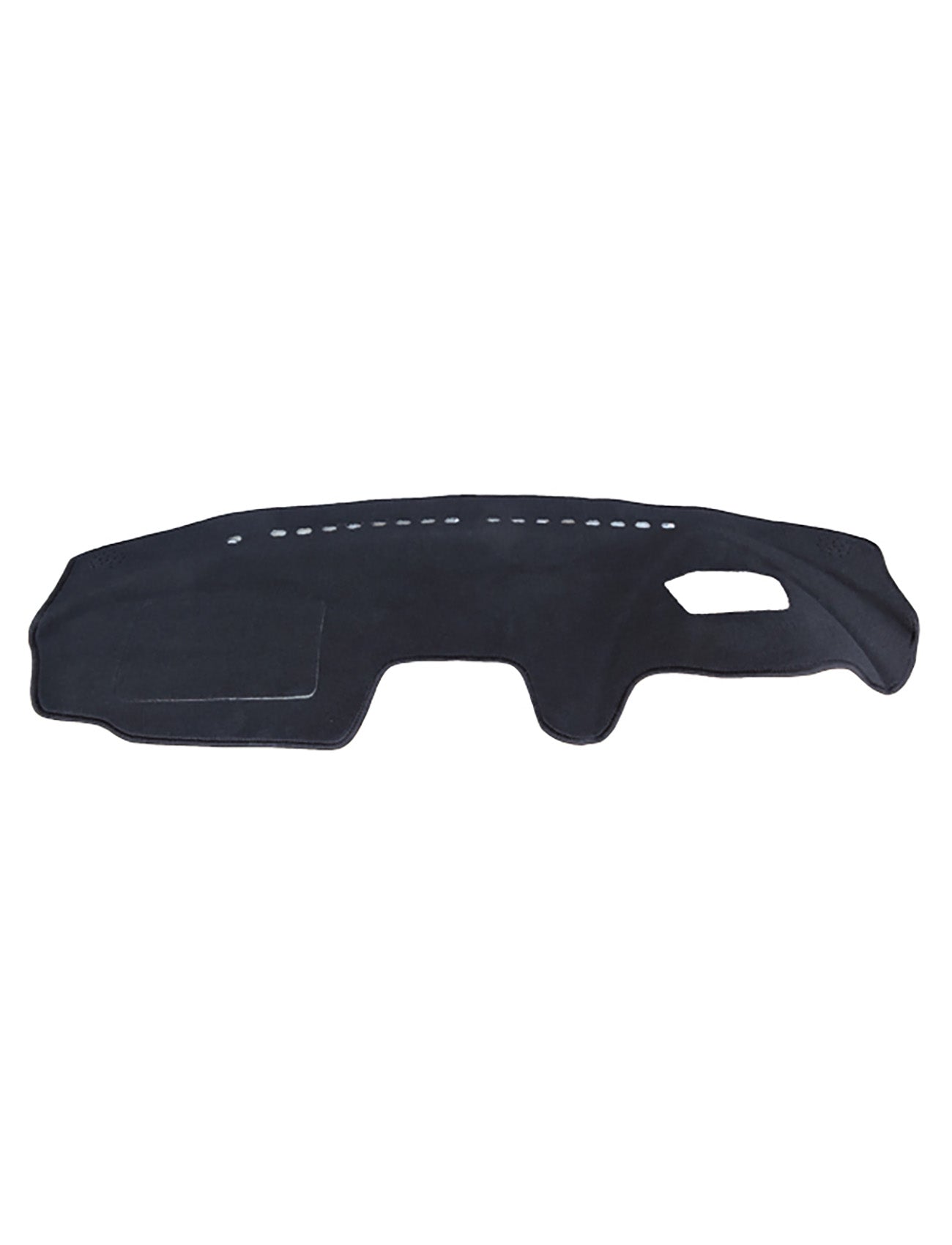 The Sunland-Protection Mazda CX-3 DK Dash Mat is a black, textured dashboard cover with exact cutouts for vents and the instrument panel. Tailored for specific models, it cools interiors and protects resale value by shielding against sun damage.