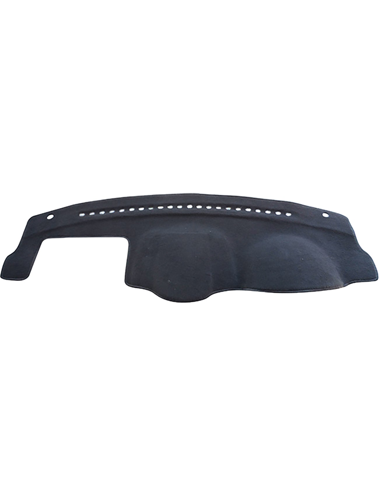 The Sunland-Protection Dash Mat in black is specifically designed to fit all Kia Sorento XM MY10 - MY13 models from 10/2009 through 06/2015, featuring a contoured shape and circular vent holes. It offers excellent protection for your dashboard against sun damage and wear, ensuring a cooler vehicle interior while maintaining its original condition.