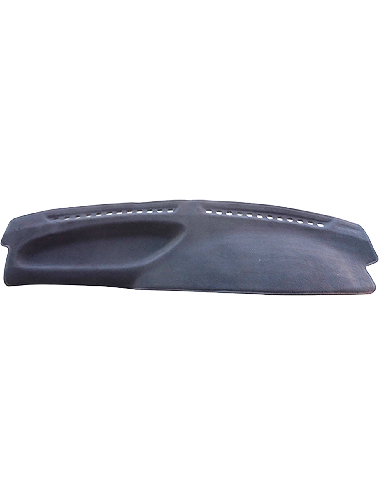 The Sunland-Protection Dash Mat Charcoal for Kia Pregio 07/2004-04/2006 All Models - A2106 is a dark, Air Bag Safe dashboard cover designed specifically for your vehicle. It features precise openings for air vents and is expertly contoured to fit the shape of your dashboard.