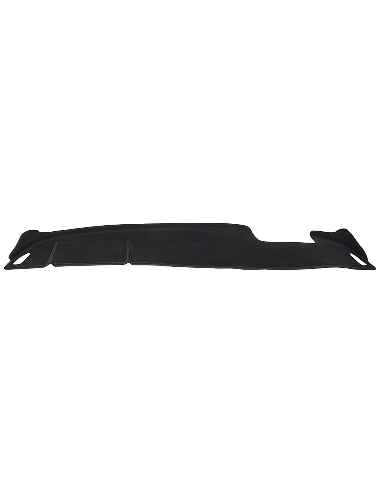 The Sunland-Protection Dash Mat Black, specifically designed to fit Mercedes Benz C Class W205 sedans from 05/2014 to 03/2021, features contoured shapes and vent openings for a seamless fit. This Air Bag Safe accessory effectively reduces glare while safeguarding your dashboard from sun damage.