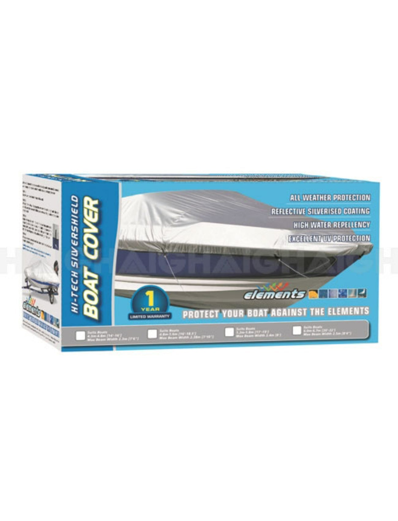 BOAT COVER SUNLAND FITS 4.3m - 4.8m