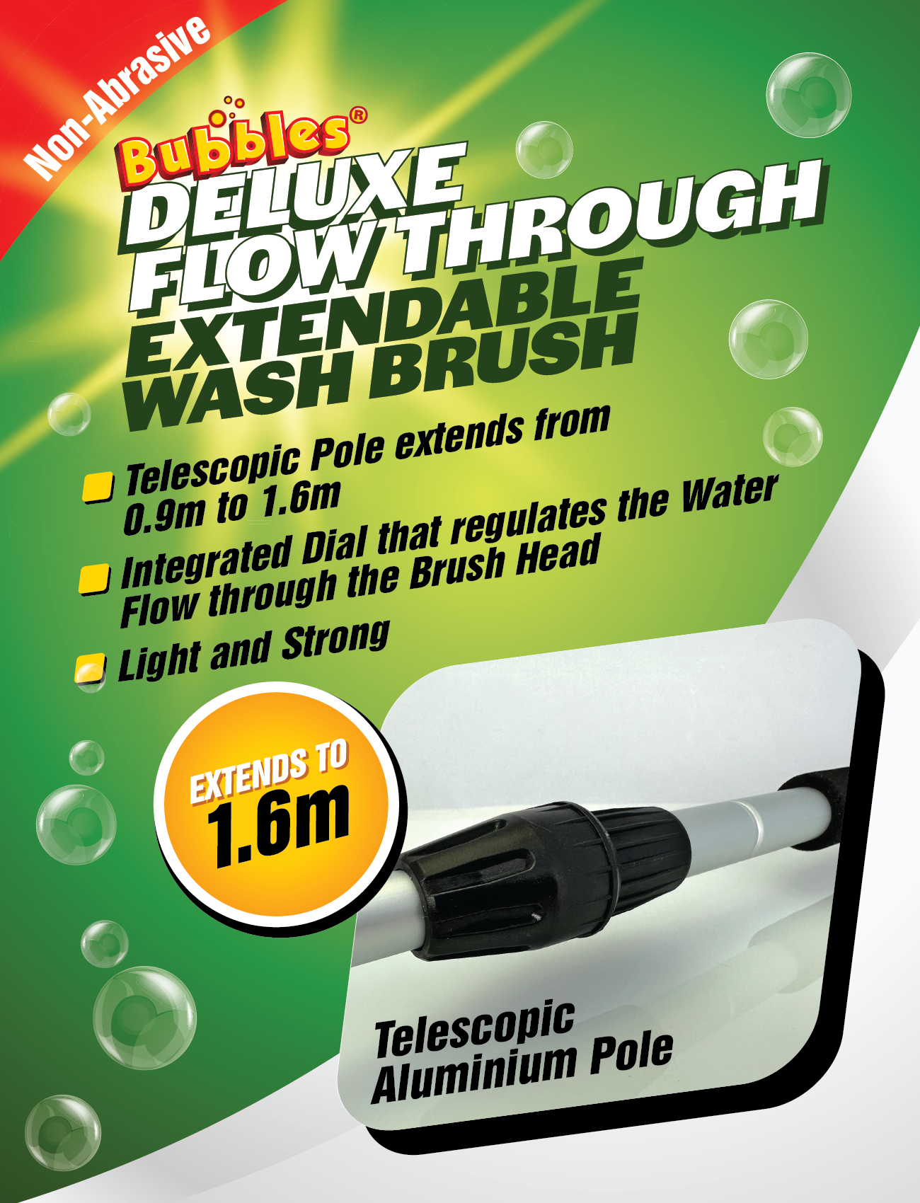 Extendable Car Wash Brush - Extemds to 1.6M