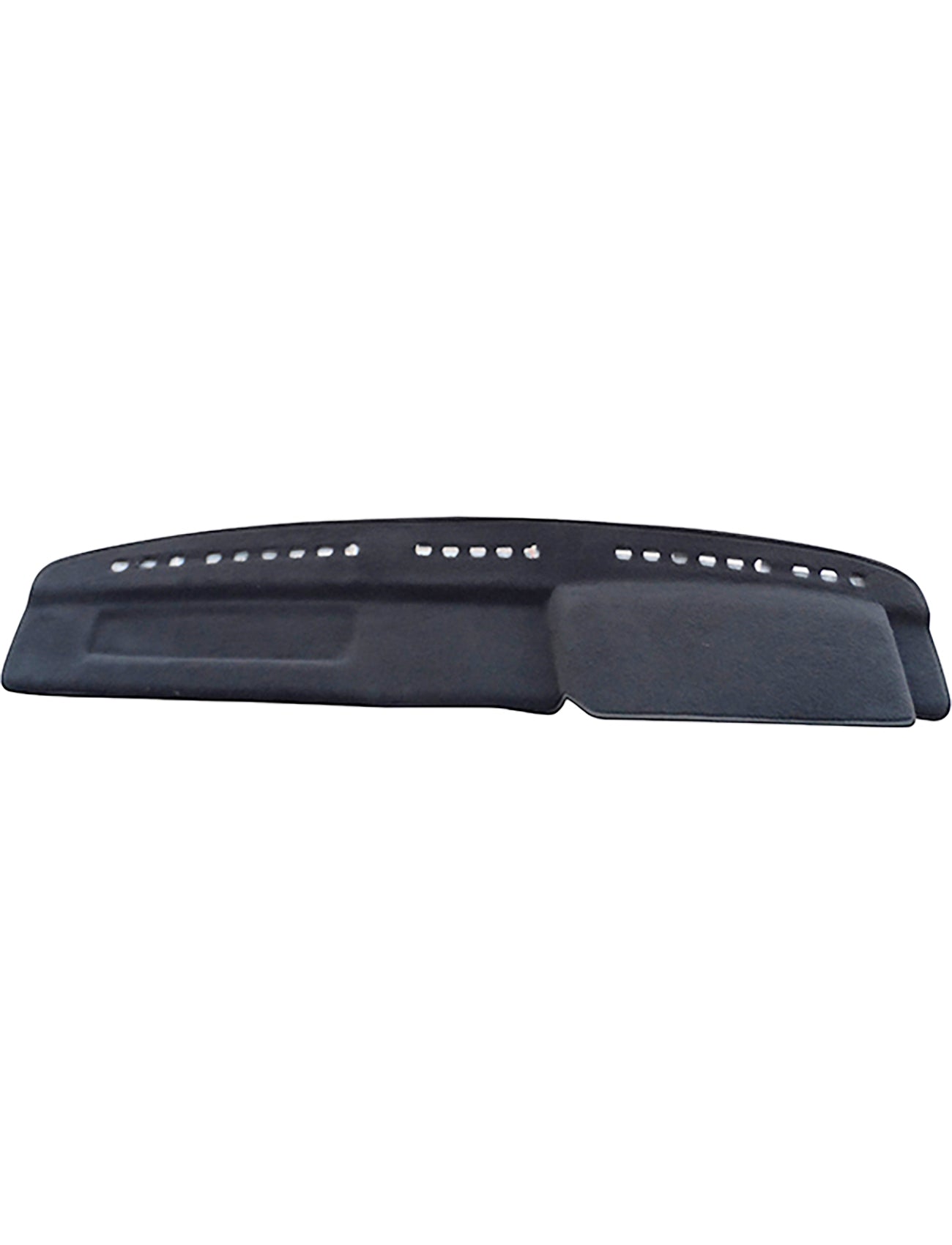 The Sunland-Protection Dash Mat Charcoal Suits Nissan Navara D21 01/1986-01/1994 All Models - D1906 is a sleek, charcoal-colored dashboard cover specifically designed to fit over the dashboard of your vehicle. With its curved shape and cutouts for vents, this mat not only enhances style but also preserves your car’s resale value with its smooth finish.