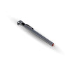 The Dr Air Pencil Tyre Pressure Gauge 100psi, featuring a sleek silver design with a convenient clip near the top end and a measurement stick protruding from the opposite end, is specifically designed for accurate car tyre pressure readings and is displayed against a plain white background.