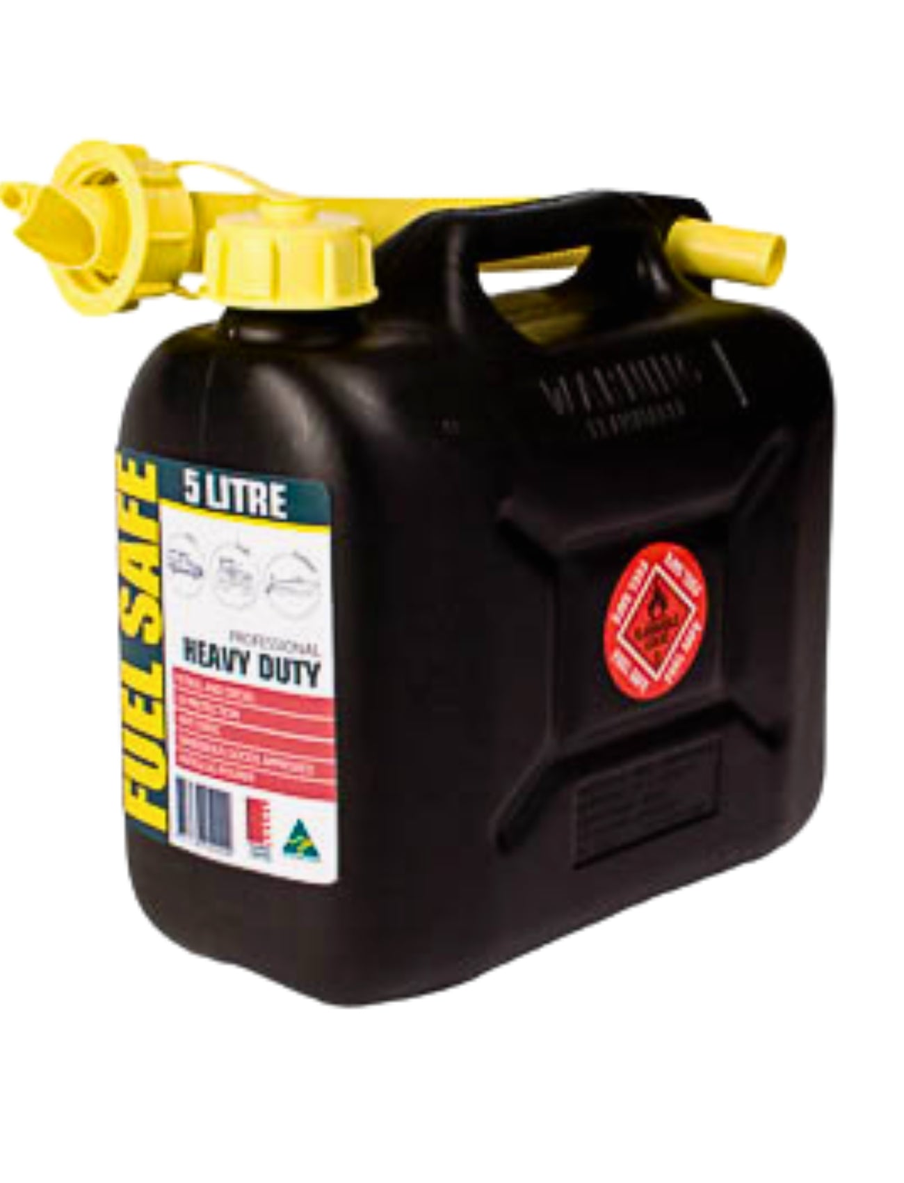 FUEL CAN BLACK - 5L PLASTIC