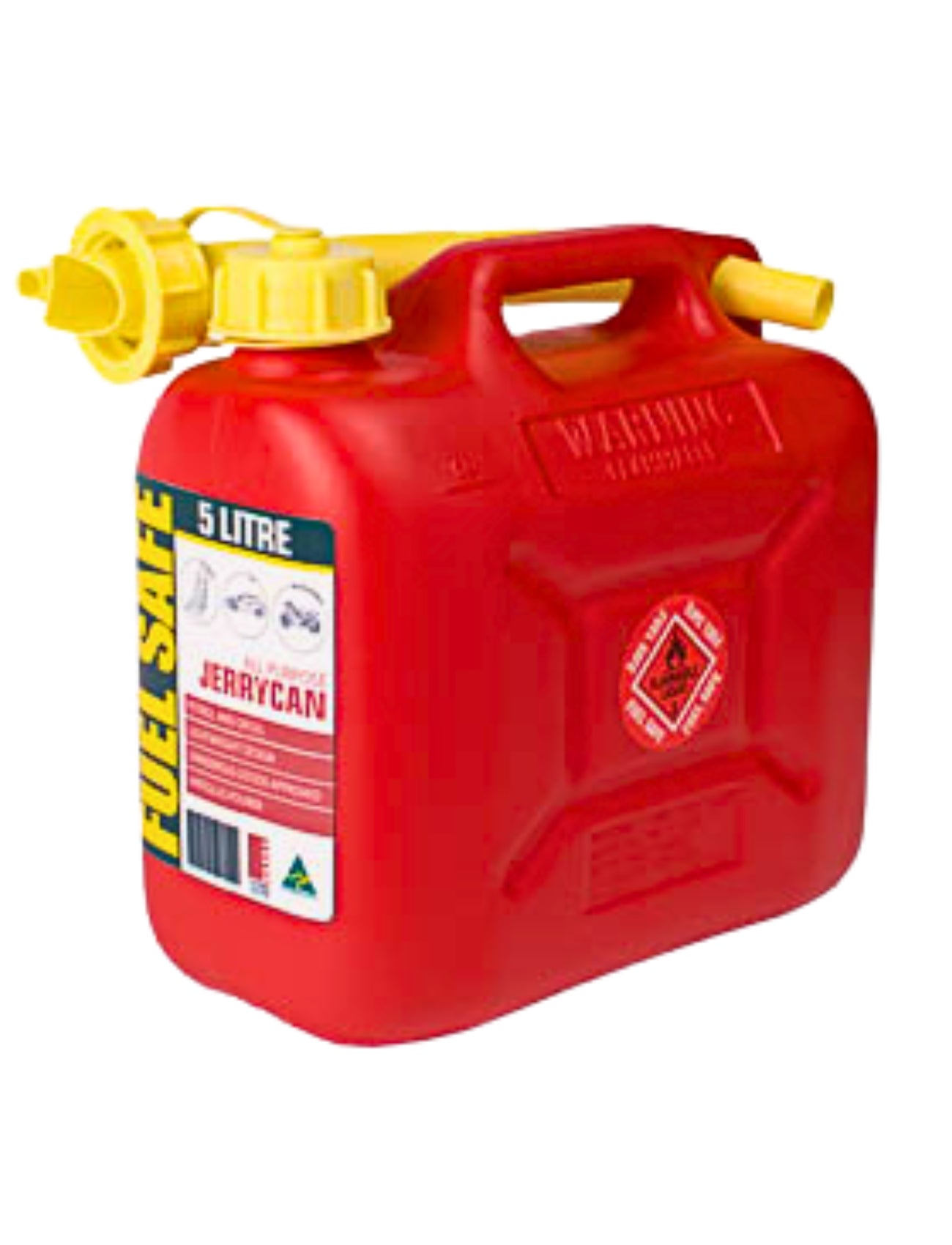 FUEL CAN RED - 5L PLASTIC