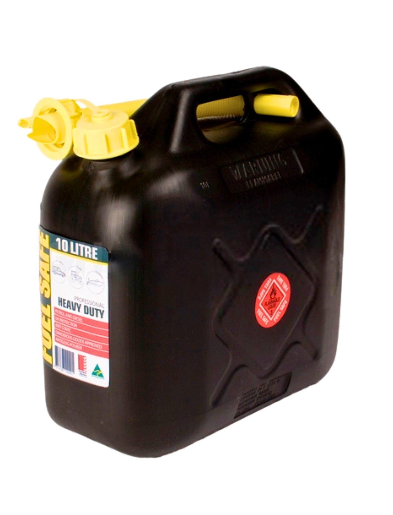 FUEL CAN BLACK - 10L PLASTIC