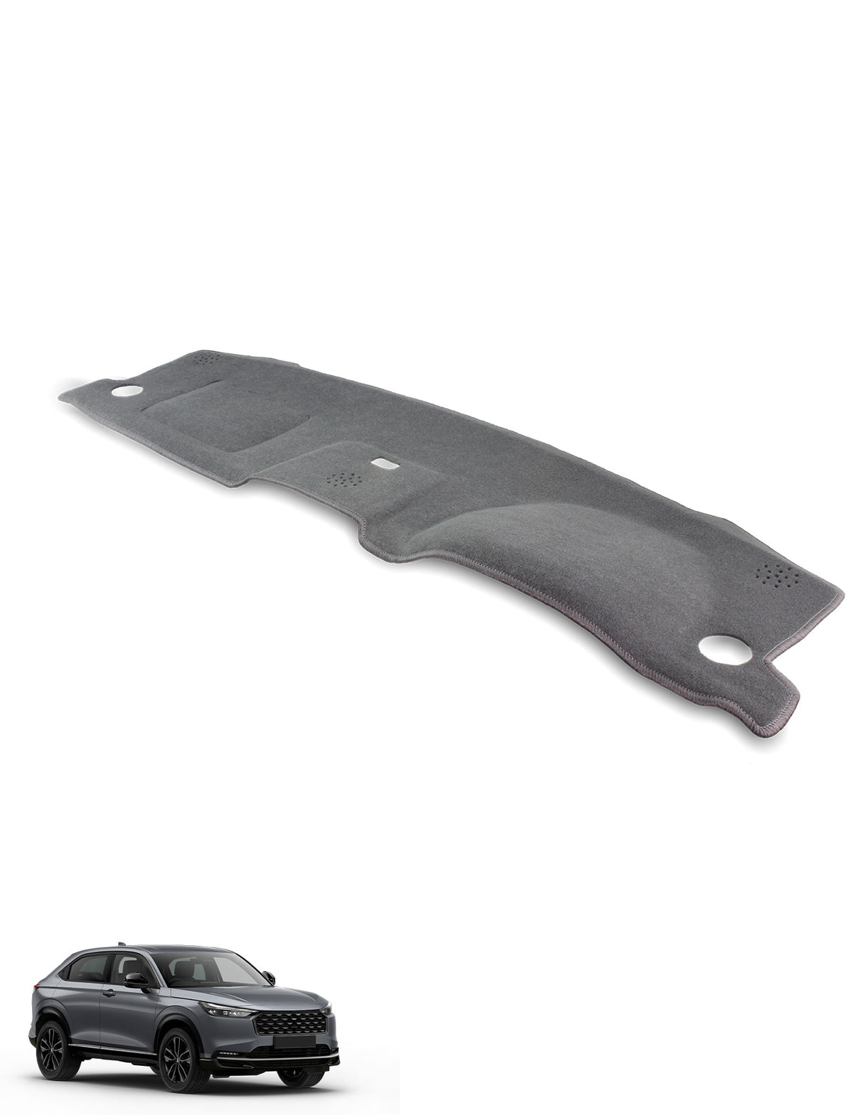 A custom moulded Sunland-Protection Honda HR-V Dash Mat covering the grey dashboard of an SUV.