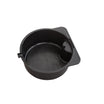 The Orcon Oil Drainage Dish - 10L is a black, round plastic basin equipped with a pouring spout and a textured handle. It serves as an ideal tool for oil drainage tasks. The empty dish is displayed against a white background.