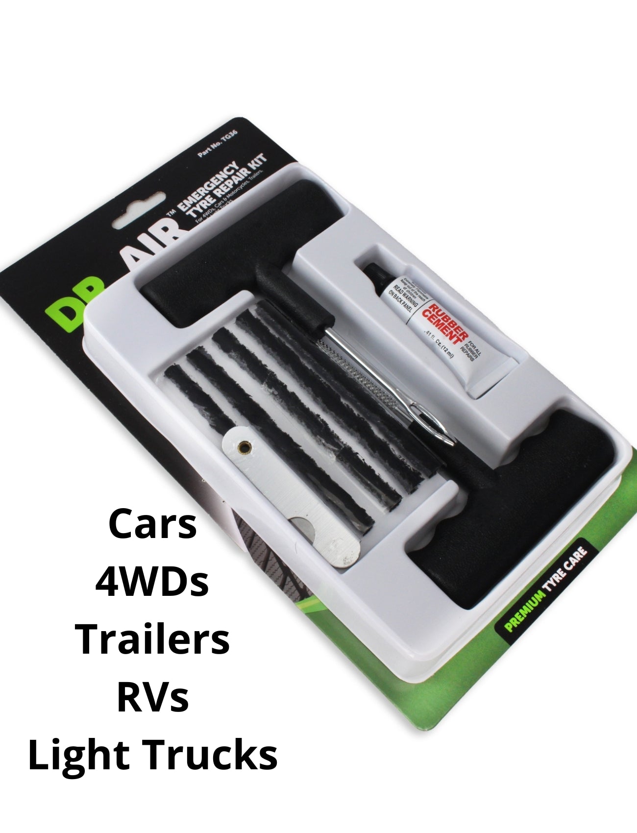 DR AIR™ 9PCE TUBELESS TYRE REPAIR KIT