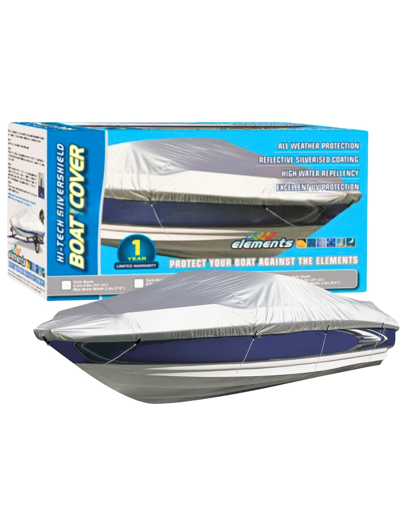 BOAT COVER SUNLAND FITS 4.3m - 4.8m